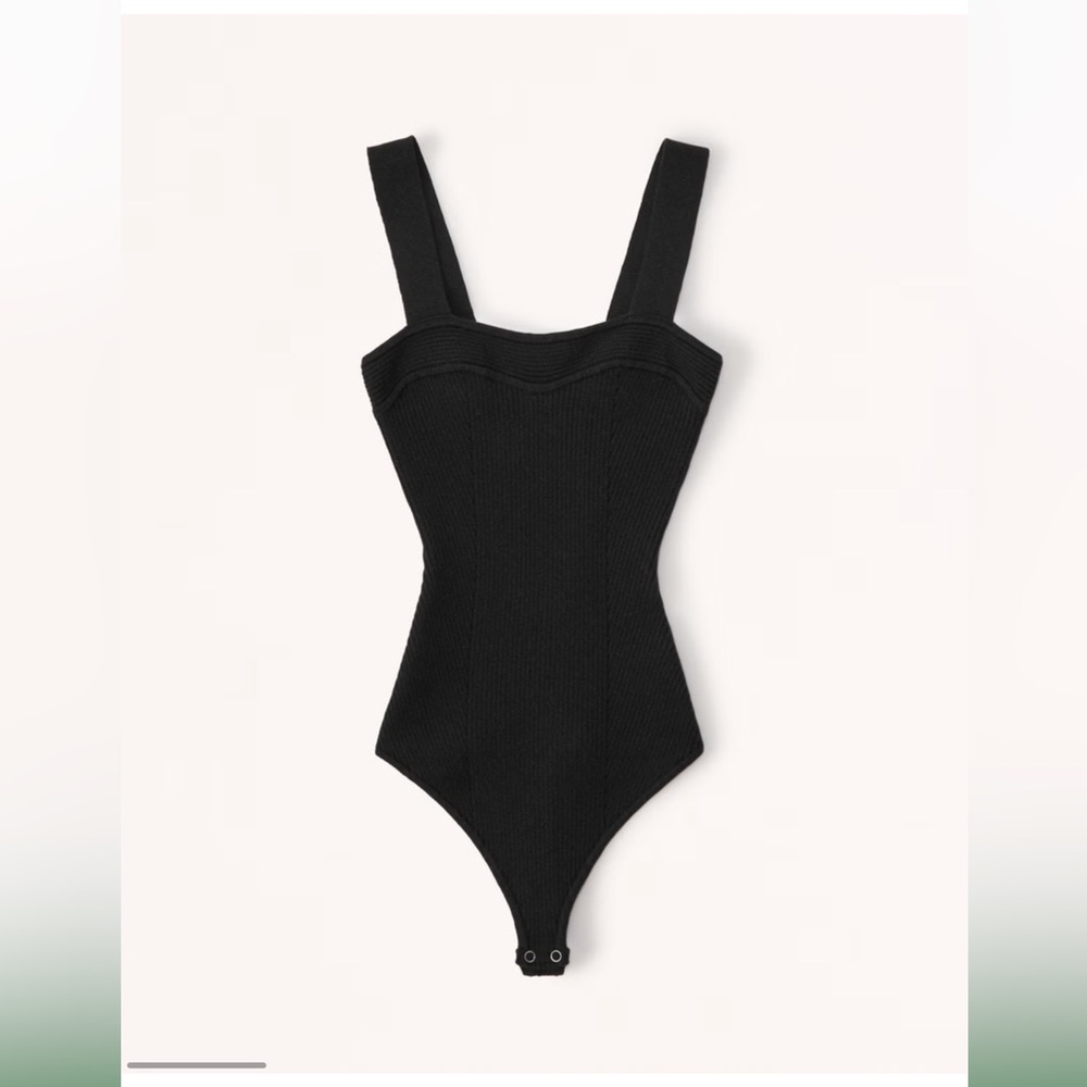 Abercrombie & Fitch Ribbed Sweater Sweetheart Bodysuit